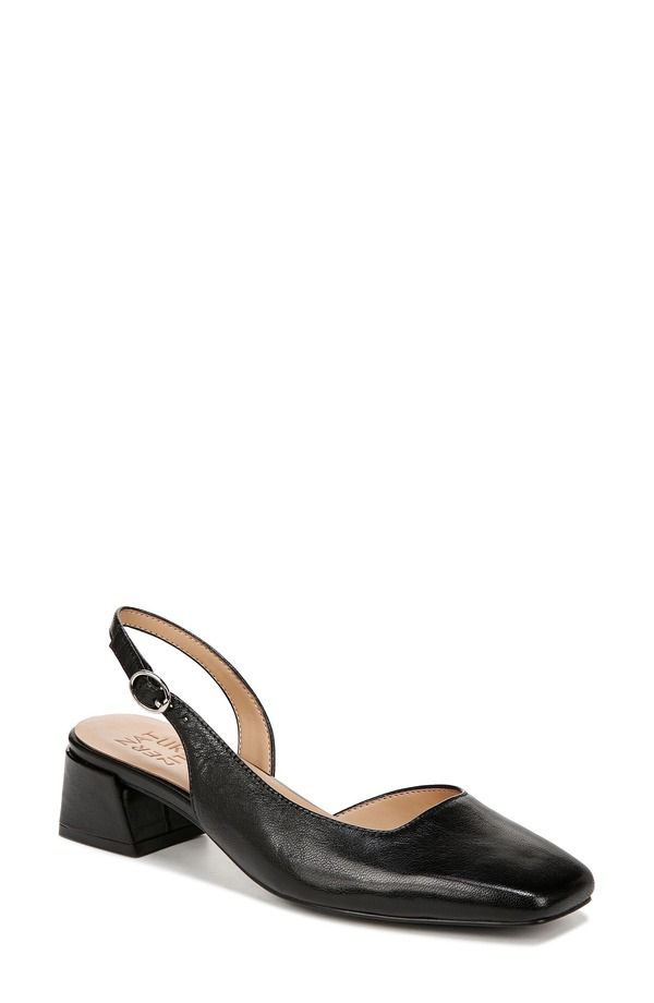 ナチュライザー レディース シューズ ヒール Naturalizer Jayla Half dOrsay Slingback Pump Black Leather ブラック