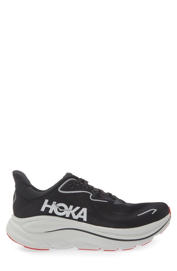 ホカオネオネ メンズ シューズ スニーカー HOKA Clifton 10 Running Shoe Black Silver ブラック