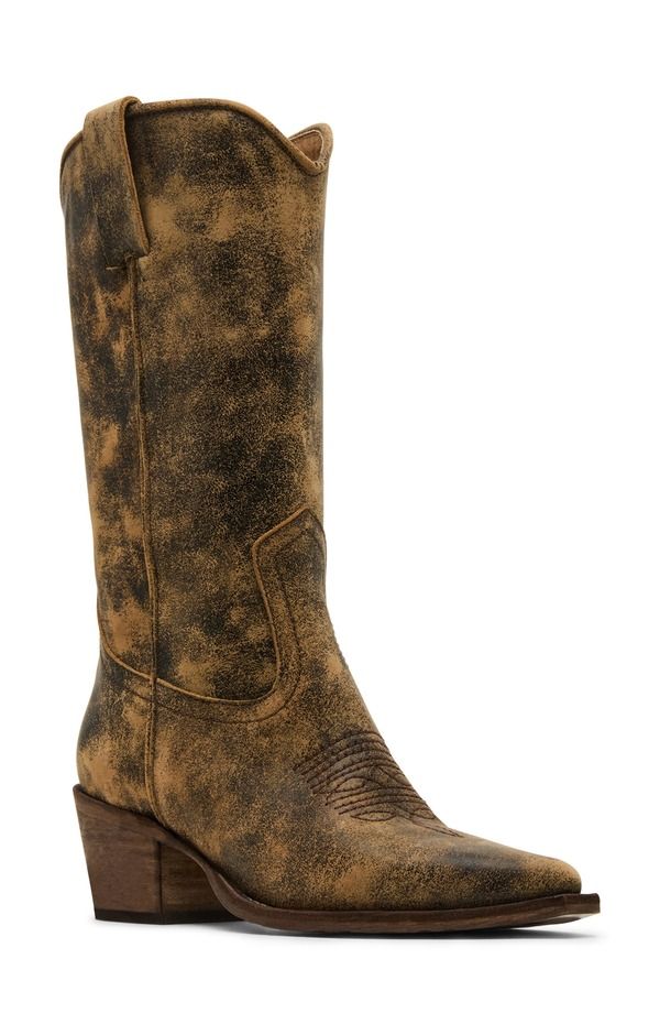 スティーブ マデン レディース シューズ ブーツ・レインブーツ Steve Madden Albany Western Boot Brn Distre