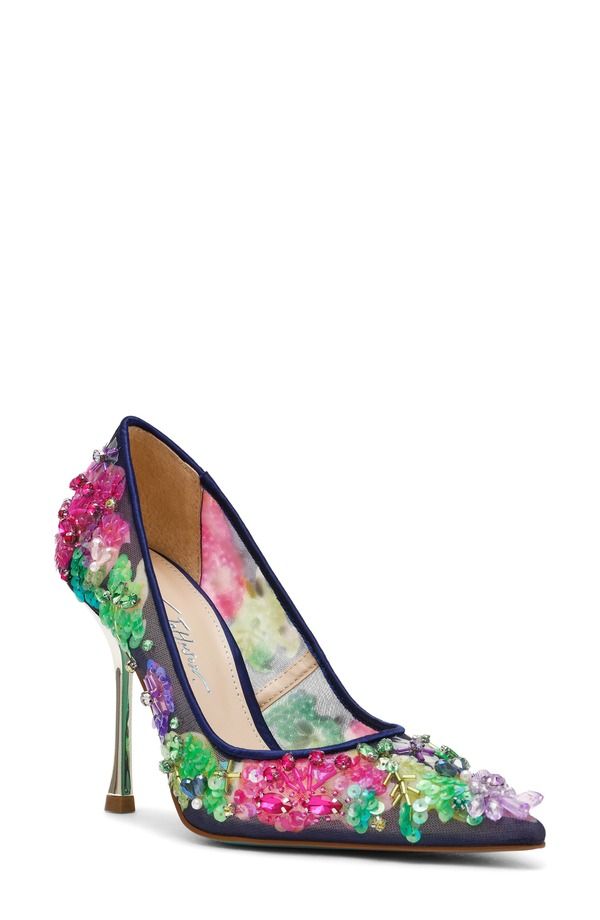 ベッツィジョンソン レディース シューズ パンプス Betsey Johnsonetta Pointed Toe Pump Navy Multi ネイビー