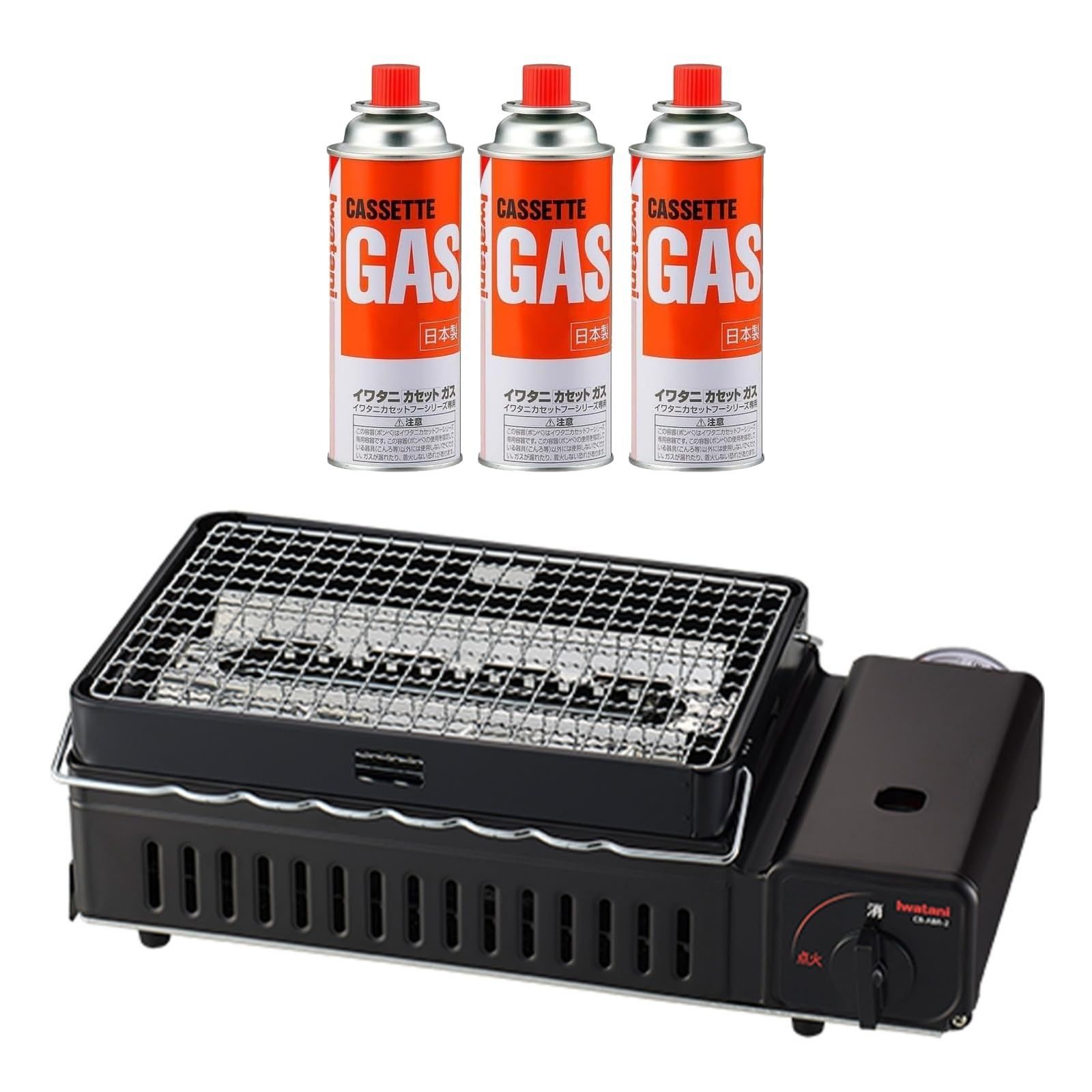 【セット買い】イワタニ Iwatani 岩谷 炉ばた焼器 炙りや2 CB-ABR-2 + カセットガス CB缶 3P セット