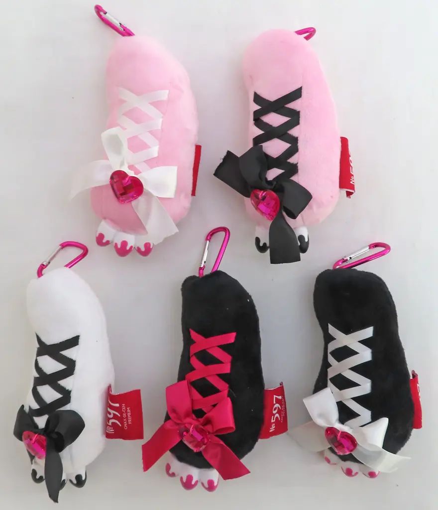 【中古】キーホルダー 全5種セット いたずらぐまのグル～ミ～ 戦慄き(わななき)アームキーホルダー lace up variation 「チャックスGP」 タイトー限定