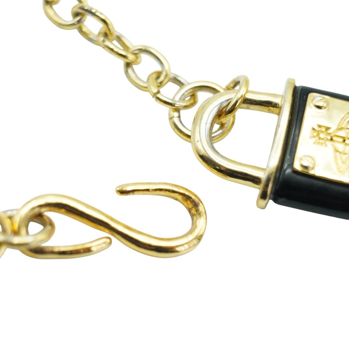 ヴィヴィアン　ネックレス　パドロック　南京錠　オーブ　ゴールド　黒　レディース Vivienne Westwood ヴィヴィアンウエストウッド オーブ/南京錠 GP