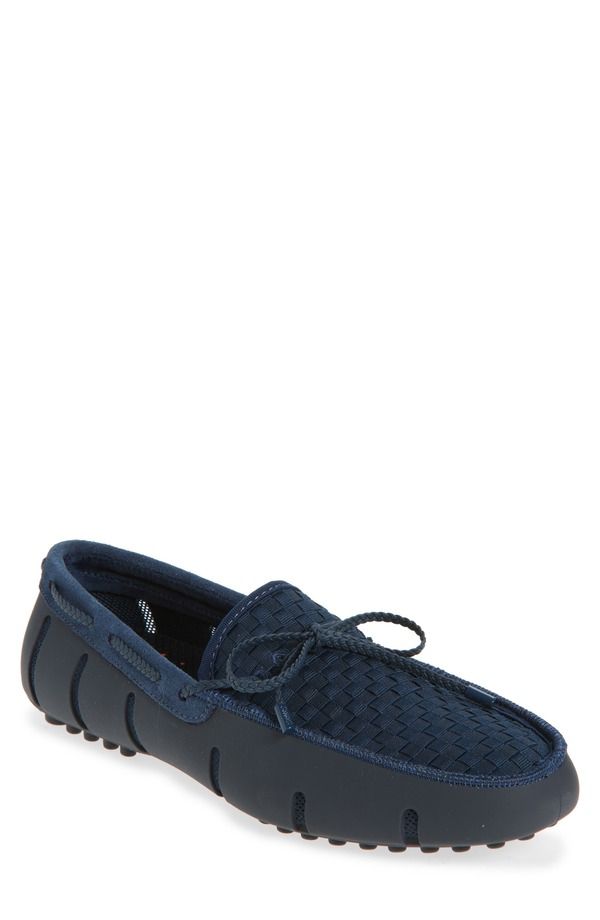 スウィムス メンズ シューズ スリッポン・ローファー Swims Woven Driving Loafer Navy ネイビー