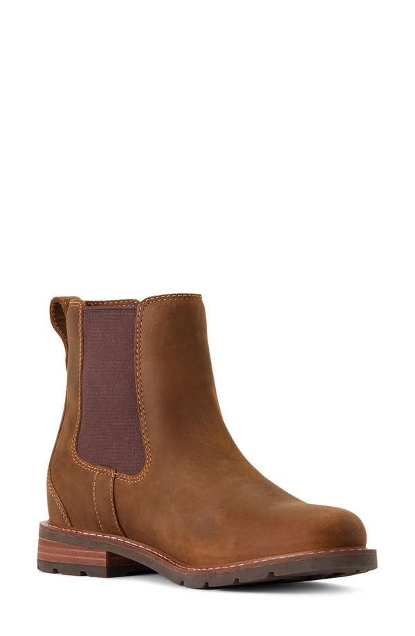 アリアト レディース シューズ ブーツ・レインブーツ チェルシーブーツ チェルシー Ariat Wexford Waterproof Chelsea Boot Weathered Brown Leather ブラウン