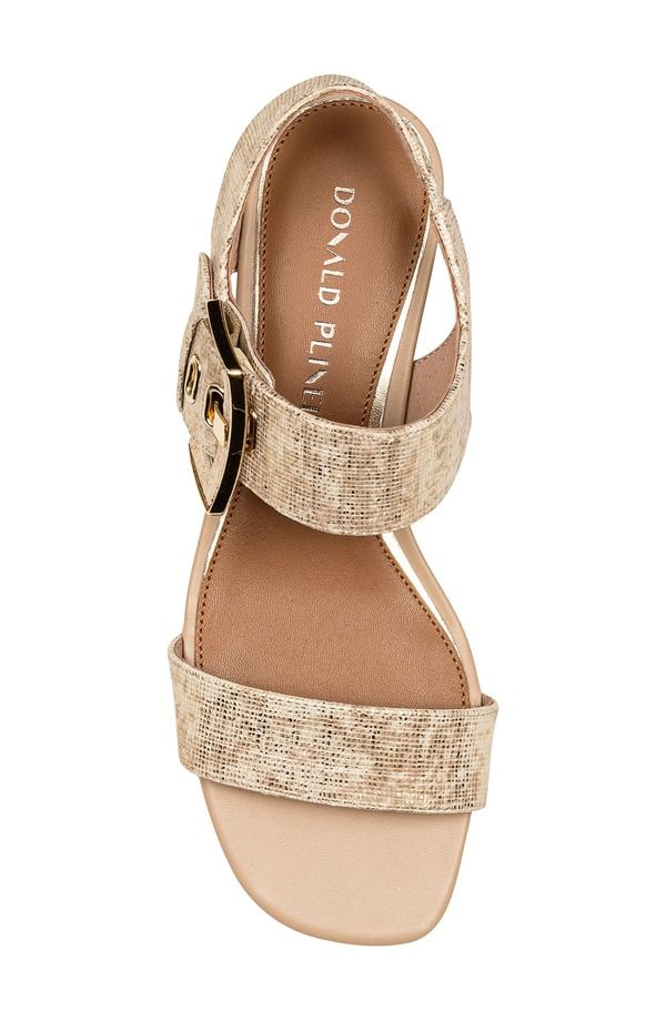 ドナルドプリネール レディース シューズ ヒール プリント サンダル Donald Pliner Snakeskin Print Sandal Camel キャメル