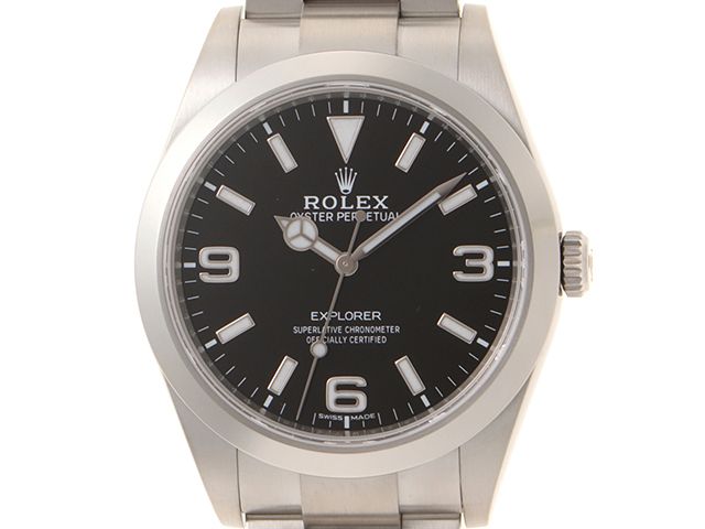 ROLEX ロレックス エクスプローラーⅠ 39mm 214270 腕時計 ステンレススチール ブラック369文字盤 自動巻き メンズ【中古】【472】HK