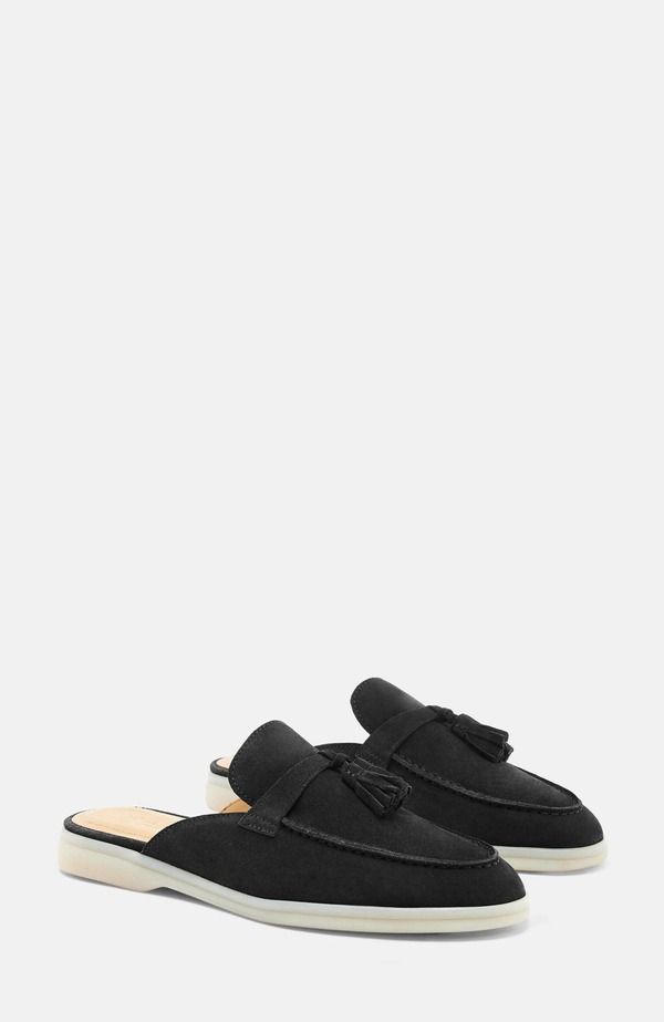 スカロッソ レディース シューズ パンプス SCAROSSO Lucrezia Mules Black Edit Suede ブラック