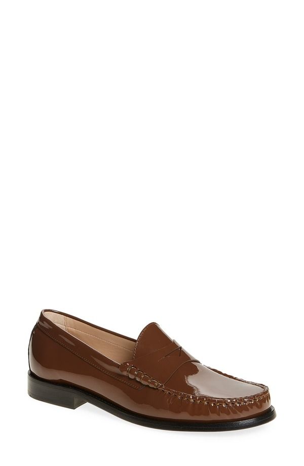 スチュアート ワイツマン レディース シューズ スリッポン・ローファー Stuart Weitzman Lottie Penny Loafer Walnut Patent