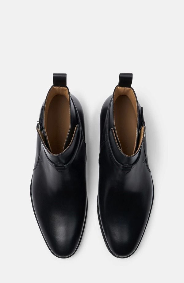 スカロッソ メンズ シューズ ブーツ・レインブーツ SCAROSSO Libero Jodhpur Boots Black Calf ブラック