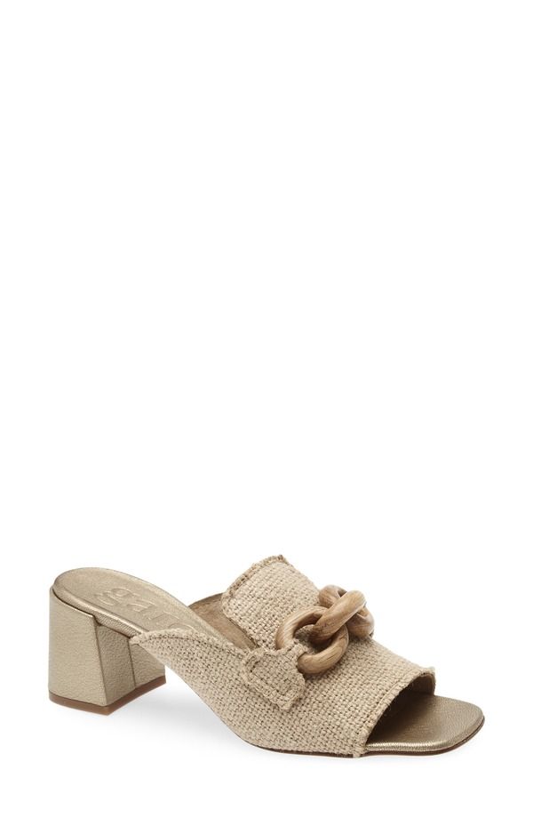 ペドロガルシア レディース シューズ ヒール Pedro Garcia Umita Block Heel Mule Natural BurlapOak
