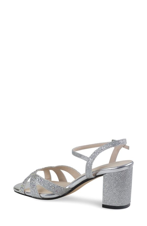 タッチアップ レディース シューズ ヒール サンダル アンクル Touch Ups Ivy Ankle Strap Sandal Silver シルバー