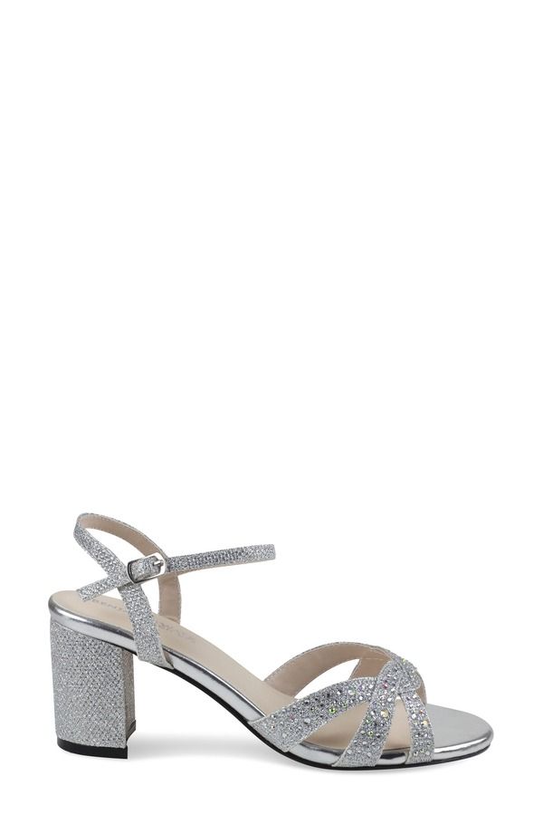タッチアップ レディース シューズ ヒール サンダル アンクル Touch Ups Ivy Ankle Strap Sandal Silver シルバー