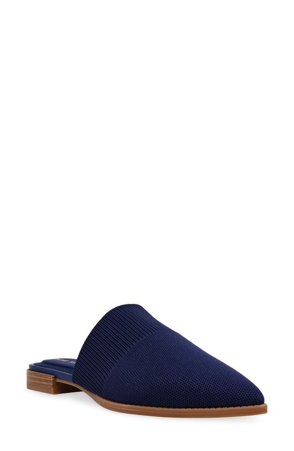 アンクライン レディース シューズ パンプス Anne Klein Vassar Mule Navy Knit ネイビー
