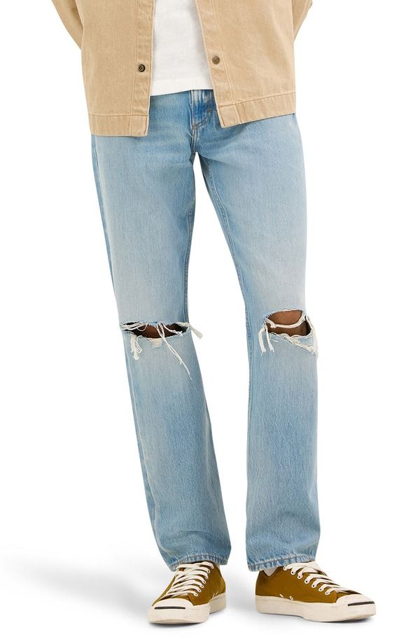 リー メンズ ボトムス デニムパンツ ストレート ジーンズ Lee West Ripped Regular Straight Leg Jeans Mills Crossing