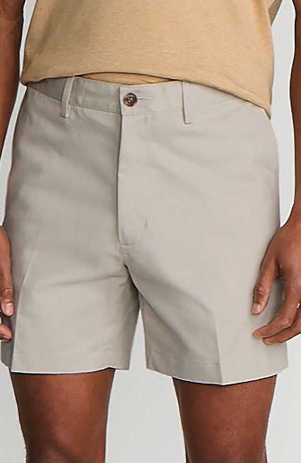 ランズエンド メンズ ボトムス ハーフパンツ・ショーツ ショートパンツ Lands End Comfort Waist 6 No Iron Chino Shorts Light Stone ストーン