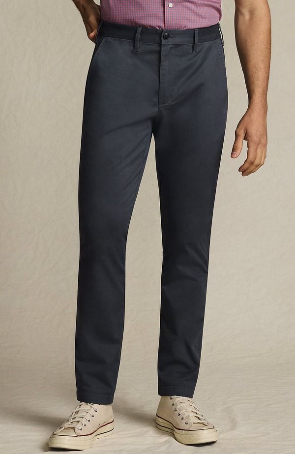 ランズエンド メンズ ボトムス カジュアルパンツ スリムフィット Lands End Travel Kit Slim Fit Chino Pant Steel Gray グレー