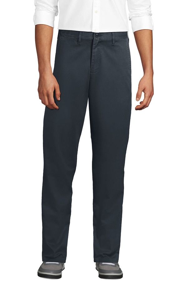 ランズエンド メンズ ボトムス カジュアルパンツ Lands End Travel Kit Comfort Waist Classic Fit Chino Pant Steel Gray グレー