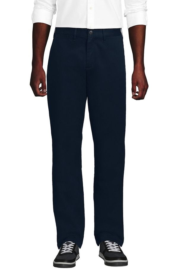 ランズエンド メンズ ボトムス カジュアルパンツ Lands End Travel Kit Comfort Waist Classic Fit Chino Pant Radiant Navy ネイビー