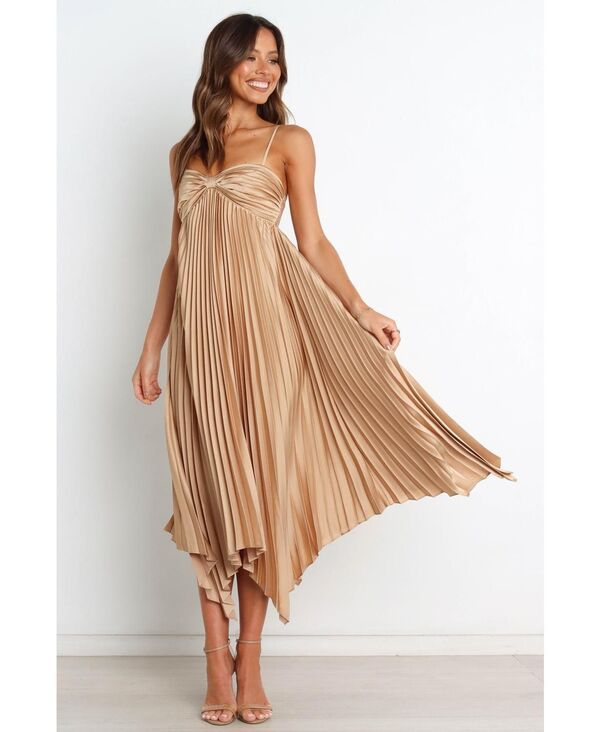 【送料無料】 Petal and Pup レディース ワンピース トップス Womens Vikki Dress Gold