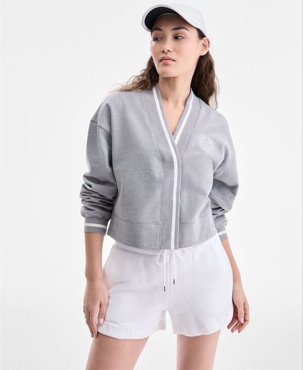 【送料無料】 イデオロギー レディース ニット・セーター アウター Womens NYC Graphic Fleece Cardigan Smokey Heather