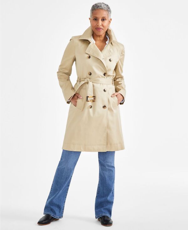 【送料無料】 スタイルアンドコー レディース ジャケット・ブルゾン アウター Womens Classic Trench Coat Travertine Tile
