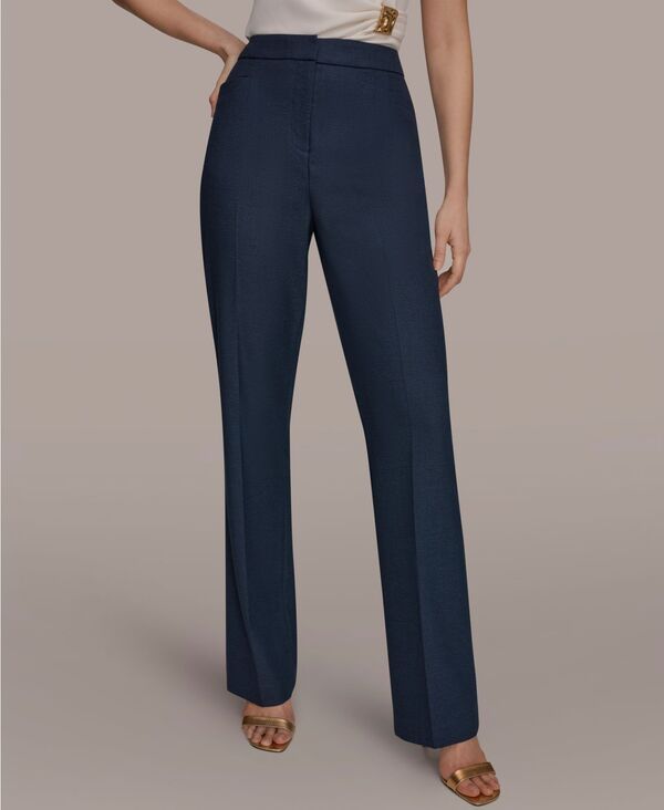 【送料無料】 ダナ キャラン ニューヨーク レディース カジュアルパンツ ボトムス Womens Straight Leg Front Rise Pants Nightfall