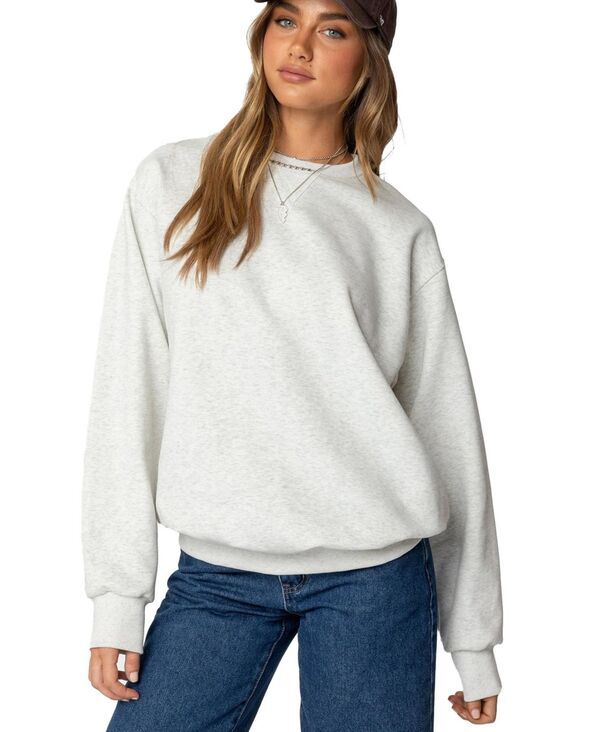 【送料無料】 アディクテッド レディース パーカー・スウェット アウター Womens Laurey Oversized Sweatshirt Graymelange