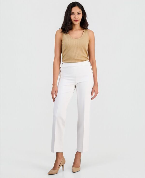 【送料無料】 アンクライン レディース カジュアルパンツ ボトムス Womens Sailor HighRise PullOn Pants White Dove