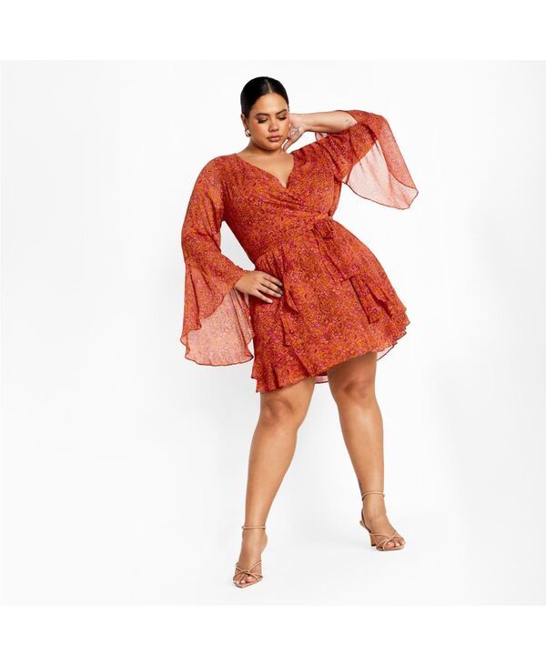 【送料無料】 シティーシック レディース ワンピース トップス Womens Lexi Dress Orange