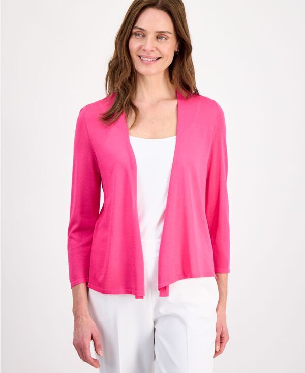 【送料無料】 カスパール レディース ニット・セーター アウター Womens Self Edge ALine Cardigan Pink Perfection