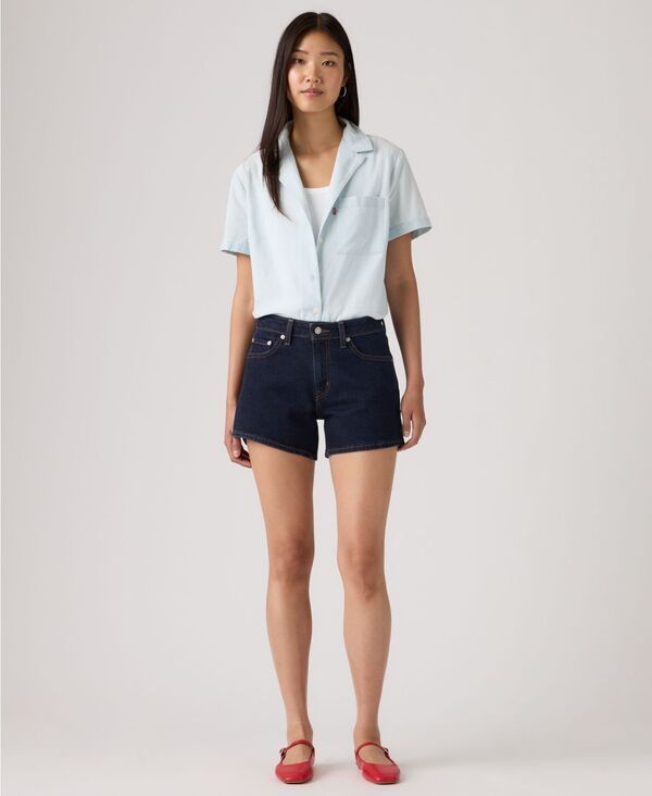 【送料無料】 リーバイス レディース ハーフパンツ・ショーツ ボトムス Womens MidRise ALine Denim Shorts Whoa What