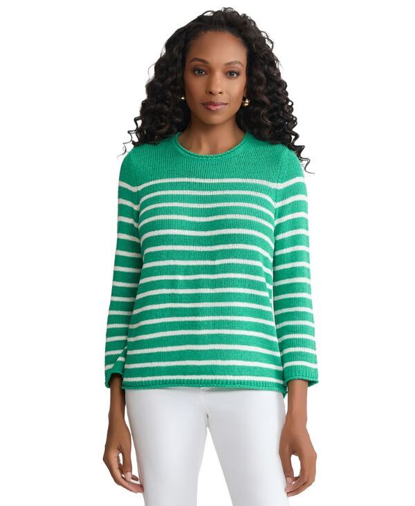 【送料無料】 ジョーンズニューヨーク レディース ニット・セーター アウター Womens Crew Neck Sweater KellyWhite