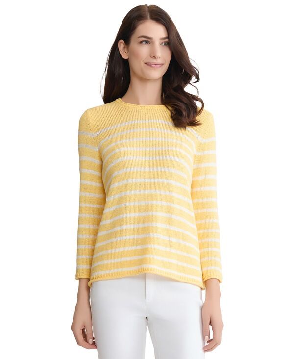 【送料無料】 ジョーンズニューヨーク レディース ニット・セーター アウター Womens Crew Neck Sweater CornsilkWhite