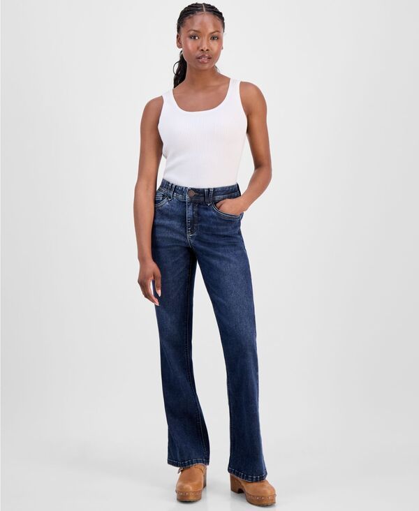 【送料無料】 デモクラシー レディース デニムパンツ ジーンズ ボトムス Petite Absolution Luxe Touch Itty Bitty Bootcut Jeans Blue