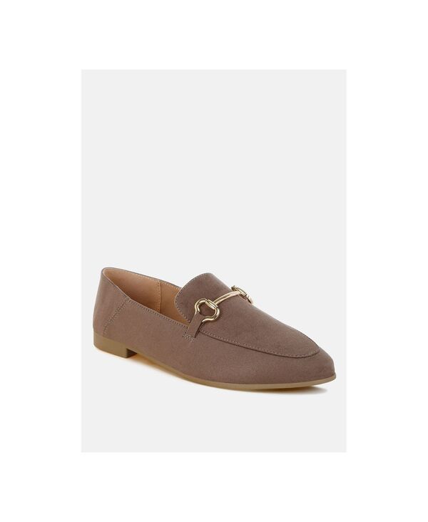 【送料無料】 ロンドンラグ レディース スリッポン・ローファー シューズ Womens Noltas Horsebit Embellished Flat Loafers Beigekhaki