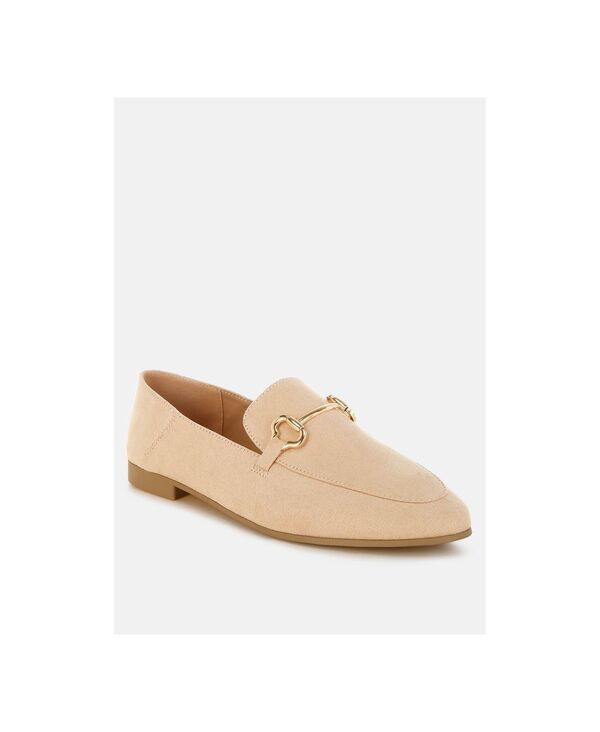 【送料無料】 ロンドンラグ レディース スリッポン・ローファー シューズ Womens Noltas Horsebit Embellished Flat Loafers Light beige
