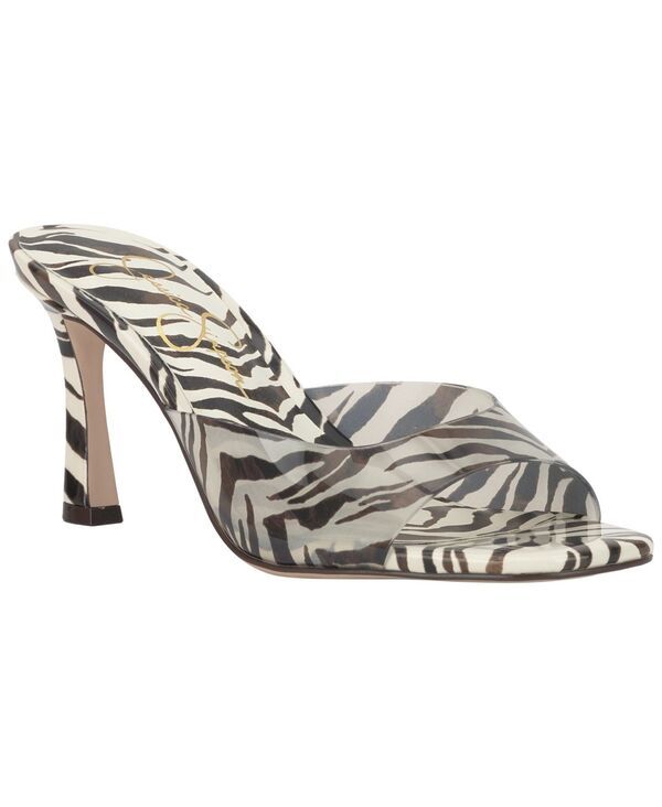 【送料無料】 ジェシカシンプソン レディース スリッポン・ローファー シューズ Womens Cennet Stiletto SlipOn Mule Sandals NaturalBlack Safari Zebra