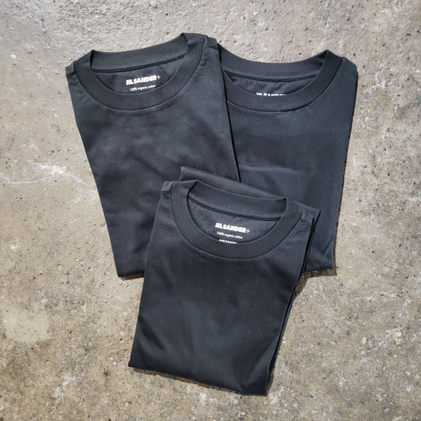 JIL SANDER+ T-SHIRT CN SS 3PACK S BLACK 3パックTシャツ ブラック 