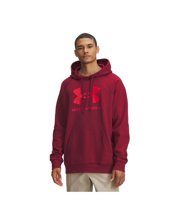 【送料無料】 アンダーアーマー メンズ パーカー・スウェット アウター Mens Rival Logo Hooded Sweatshirt Bright Red