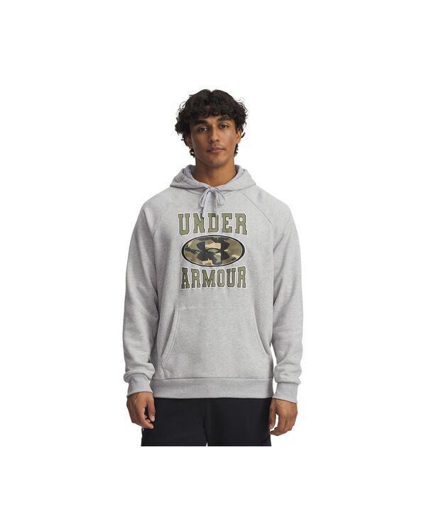 【送料無料】 アンダーアーマー メンズ パーカー・スウェット アウター Mens Rival Camo Print Sweatshirt Gray