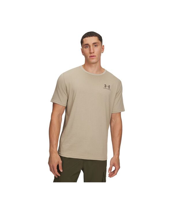 【送料無料】 アンダーアーマー メンズ Tシャツ トップス Mens Sportstyle Left Chest ShortSleeve TShirt City KhakiTaupe Dusk