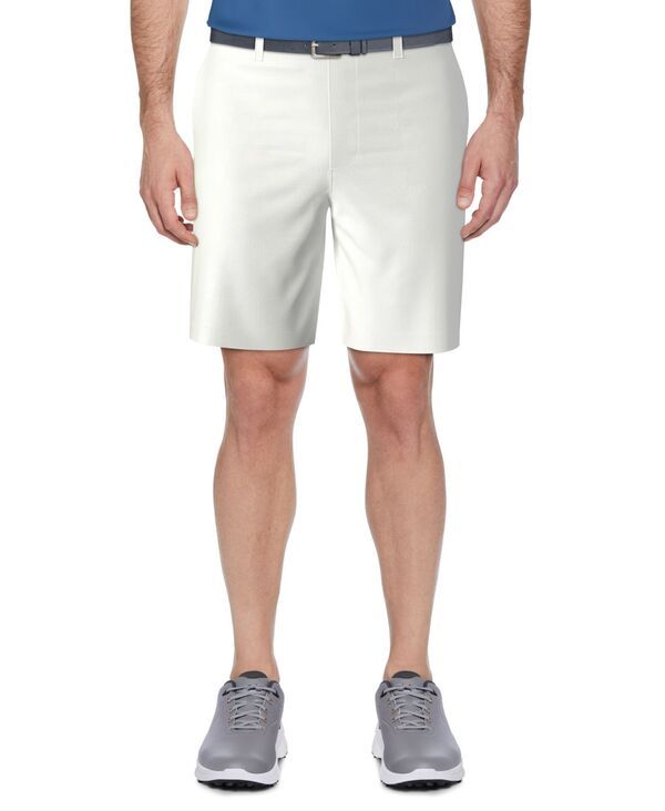 【送料無料】 ピージーエーツアー メンズ ハーフパンツ・ショーツ ボトムス Mens Moisture Wicking Active Waistband 9 Golf Shorts BRIGHT WHITE