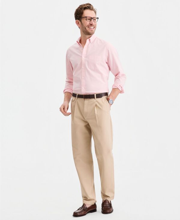 【送料無料】 クラブルーム メンズ カジュアルパンツ ボトムス Mens Pleated Herringbone Twill Pants Safari