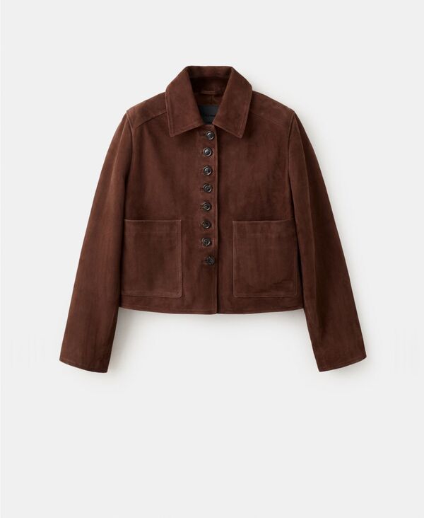 【送料無料】 マンゴ レディース ジャケット・ブルゾン アウター Womens Suede Buttons Jacket Burnt Orange