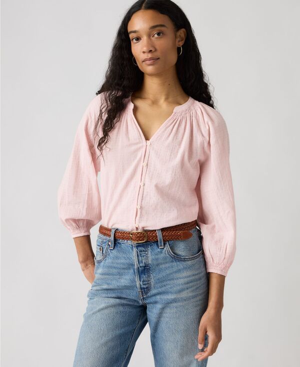 【送料無料】 リーバイス レディース シャツ トップス Womens Phoebe VNeck Top Crystal Pink