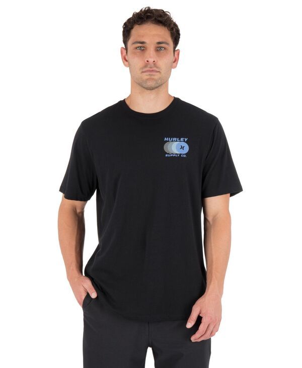 【送料無料】 ハーレー メンズ Tシャツ トップス Mens RegularFit Fast Circles ShortSleeve TShirt Black