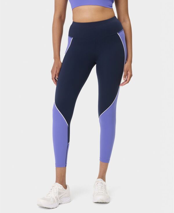 【送料無料】 スウェッティベティ レディース レギンス ボトムス Womens Power 78 Color Block Workout Leggings Navyblue Aurablue