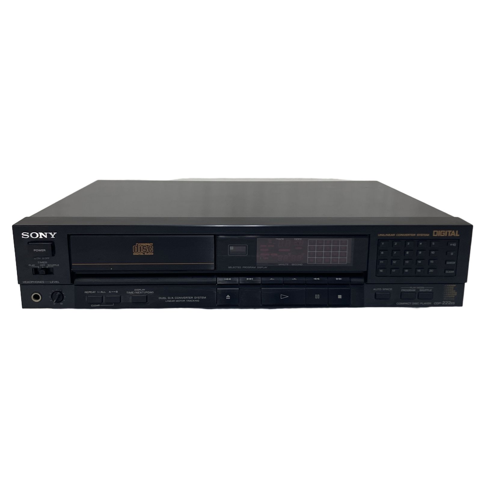 SONY CDP-222ES CDプレーヤー リモコン付 音響機器 オーディオ ソニー ジャンク O11257224