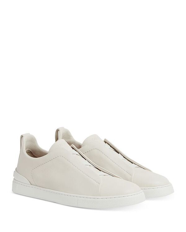 ゼニア レディース シューズ スニーカー ZEGNA Mens Triple Stitch Secondskin Sneakers White ホワイト